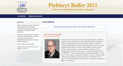 Desktop Screenshot of belfer2011.uwm.edu.pl