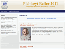 Tablet Screenshot of belfer2011.uwm.edu.pl